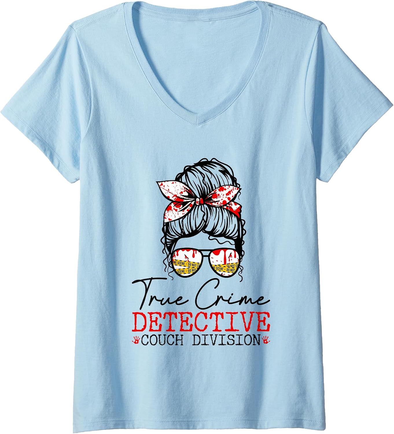 True Crime Glass Of Wine In Bed By Nine Messy Bun