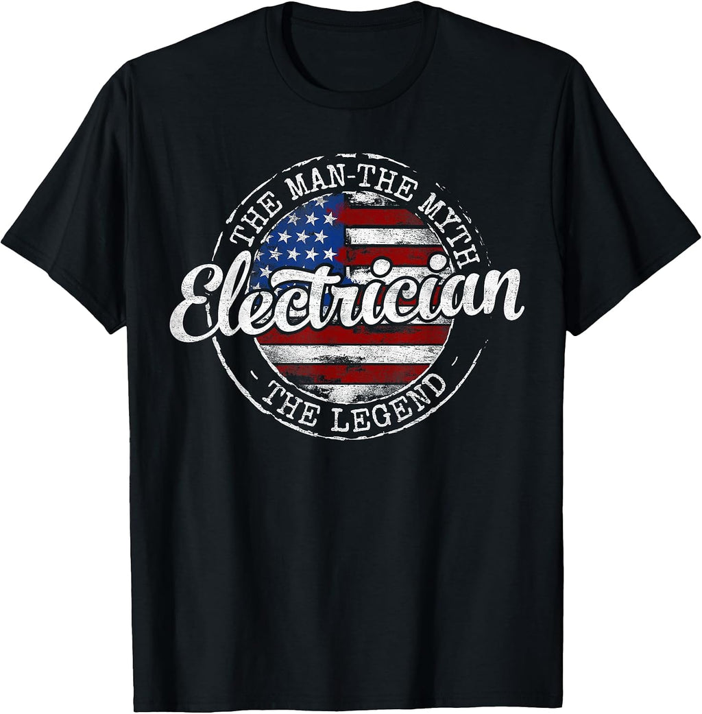 Patriotic Electrician Usa Flag Design