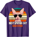 Sphynx Cat Dad Owner Breeder Hairless Pet Lover Father's Day T-Shirt