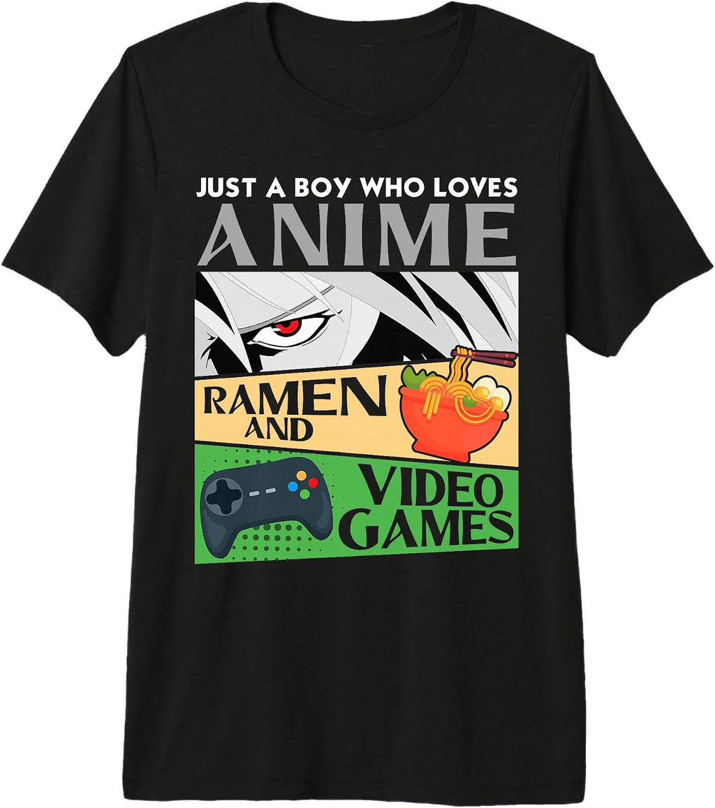 Funny Introvert Boy Distracted by Anime Ramen Game