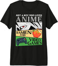 Funny Introvert Boy Distracted by Anime Ramen Game