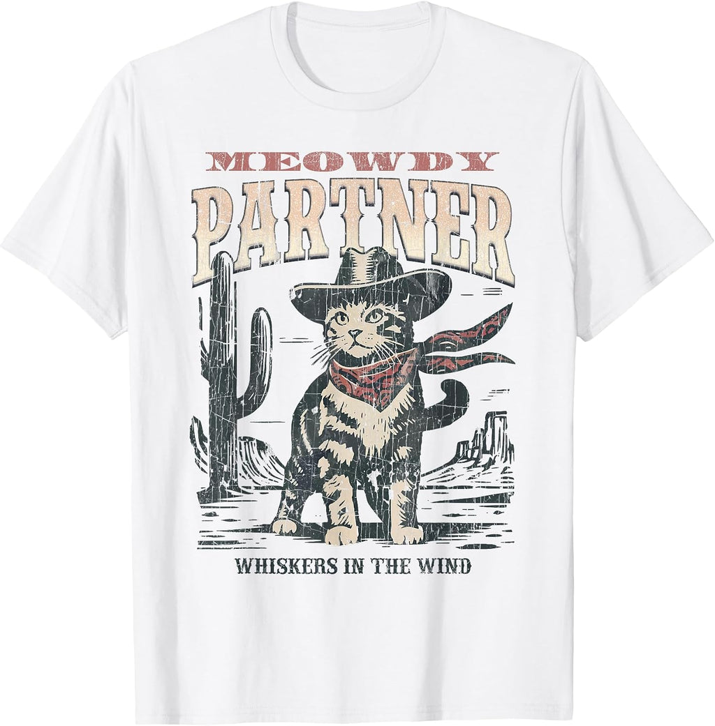 Funny Cowboy Cat Meowdy Partner