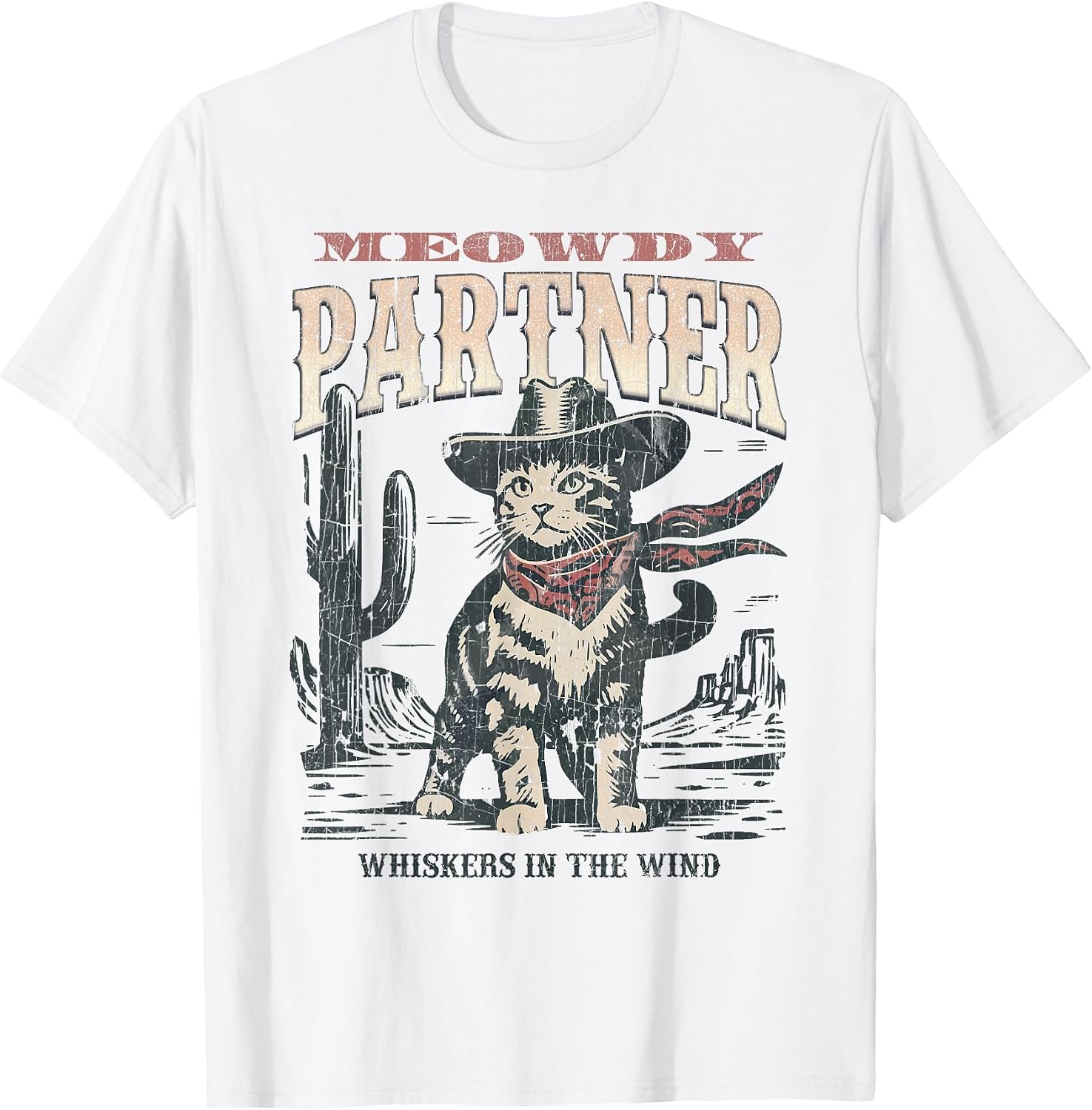 Funny Cowboy Cat Meowdy Partner