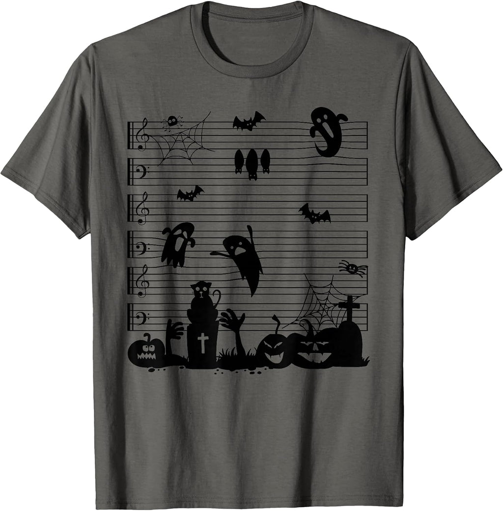 Music Teacher and Player Halloween Notes Clef