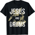 Church Drumming - Jesus & Drums - Christian Drummer T-Shirt