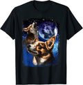 Corgis howl at the moon meme merch hoodies - Shop