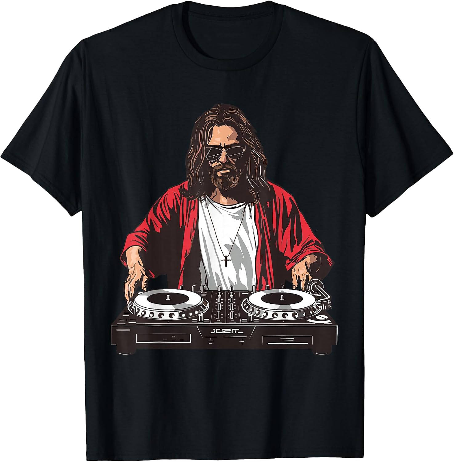 Jesus Christ DJ Turntables Music Producer EDM
