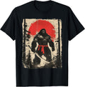 Bigfoot Samurai Japanese Sword Sasquatch T-Shirt