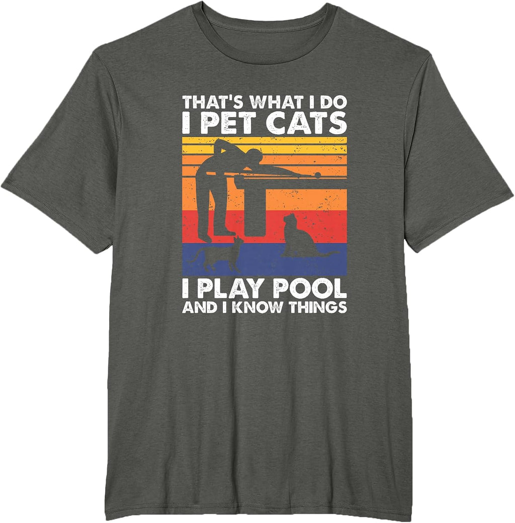 Funny Billiards Player And Cat Lover Apparel
