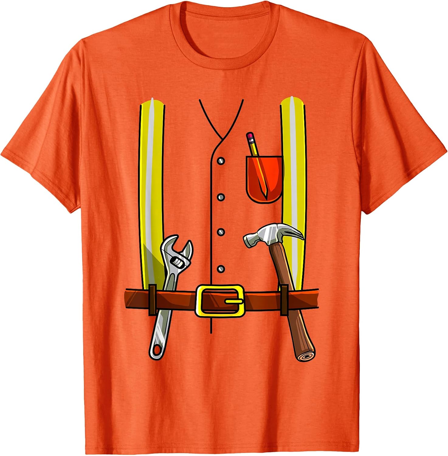 Construction Worker Funny Halloween Costume Cosplay Men T-Shirt