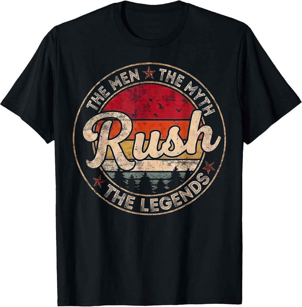 Vintage The Men The Myth Rush Legends Gift for Men Women T-Shirt