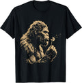 Bigfoot Blowing Dandelion Vintage Sasquatch Design T-Shirt