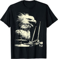 Bald Eagle Playing Drums Funny Musician Animal Drummer Punk T-Shirt