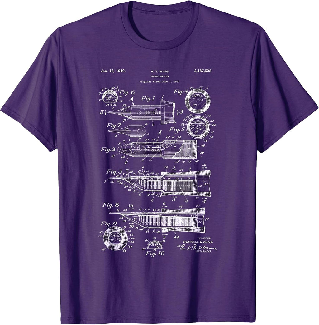 Vintage Patent Drawing Tees
