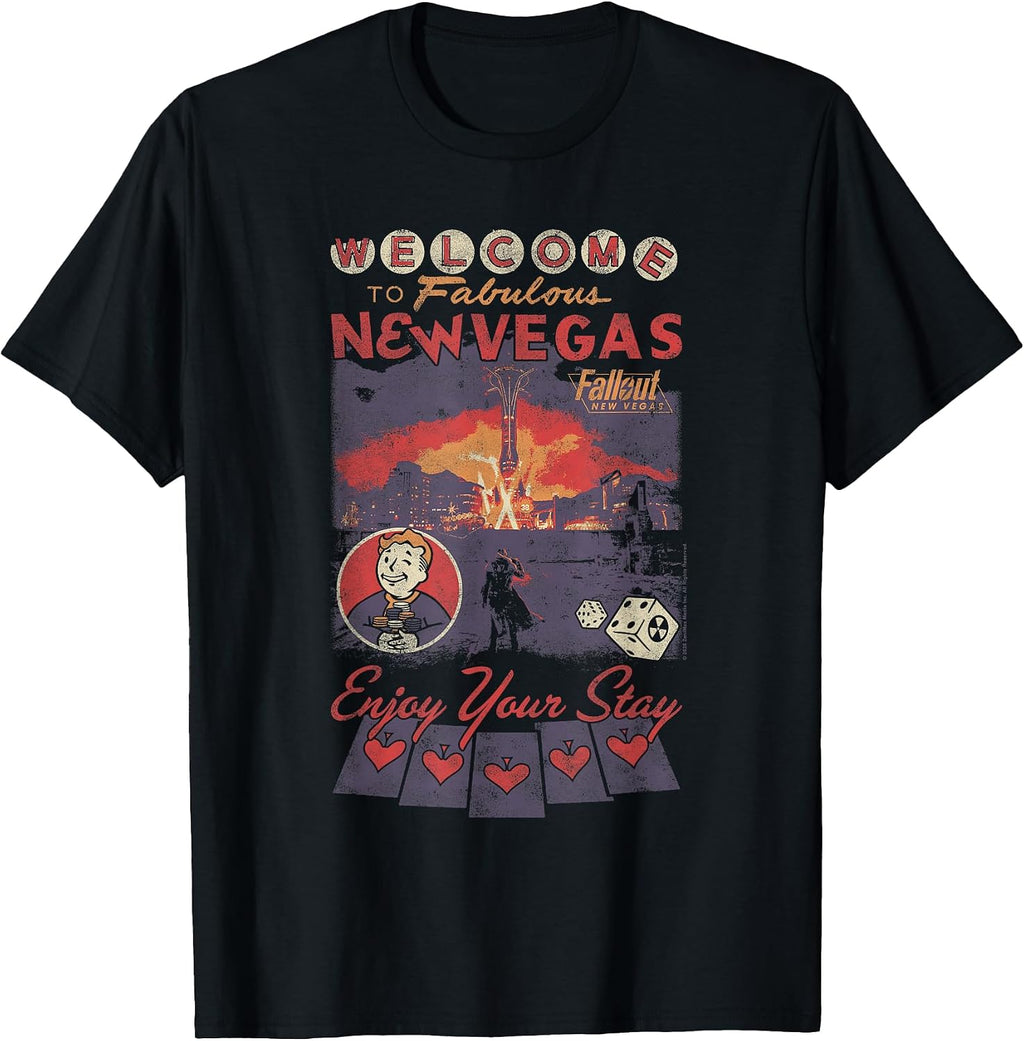 Fallout Welcome to Fabulous New Vegas Vintage Video Game T-Shirt