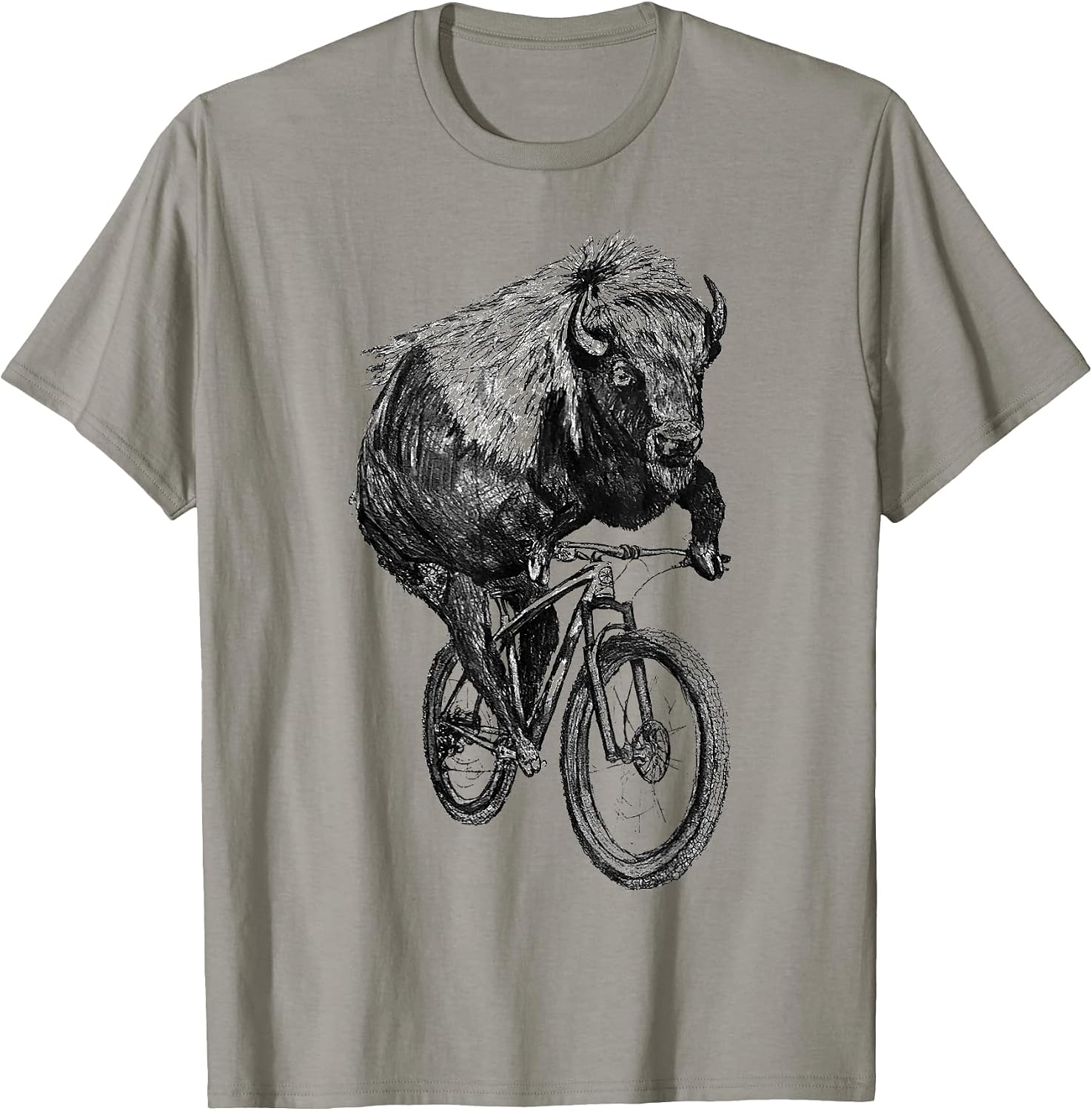 Buffalo Riding A Bicycle