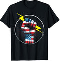 Electrician American flag funny lineman