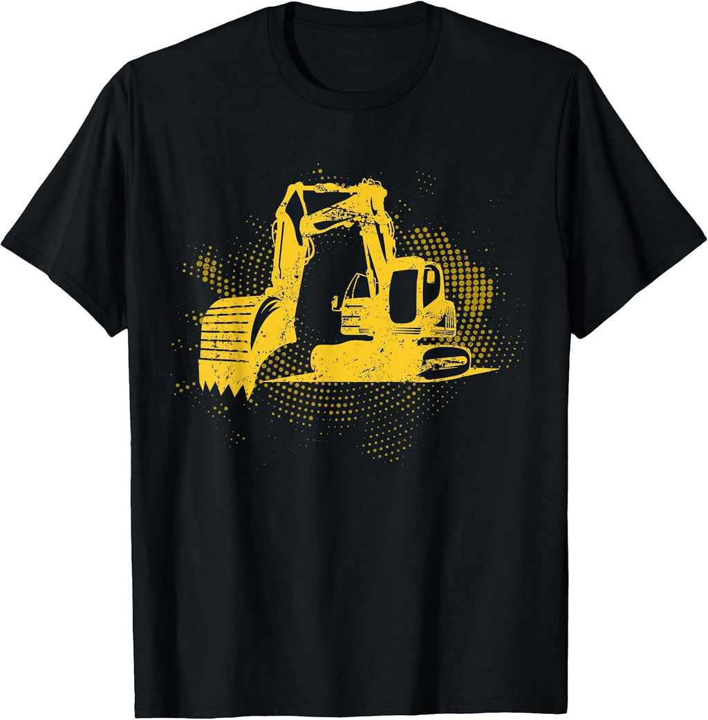 Construction Site Truck Driving Men Boys Gift Excavator T-Shirt