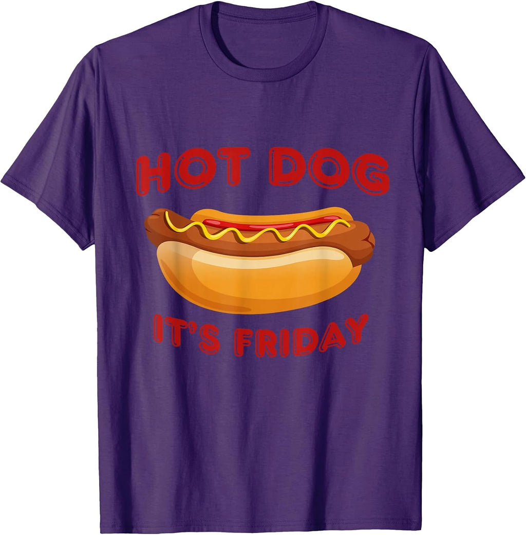 Hot Dog It's Friday Fun Clothing T-Shirt