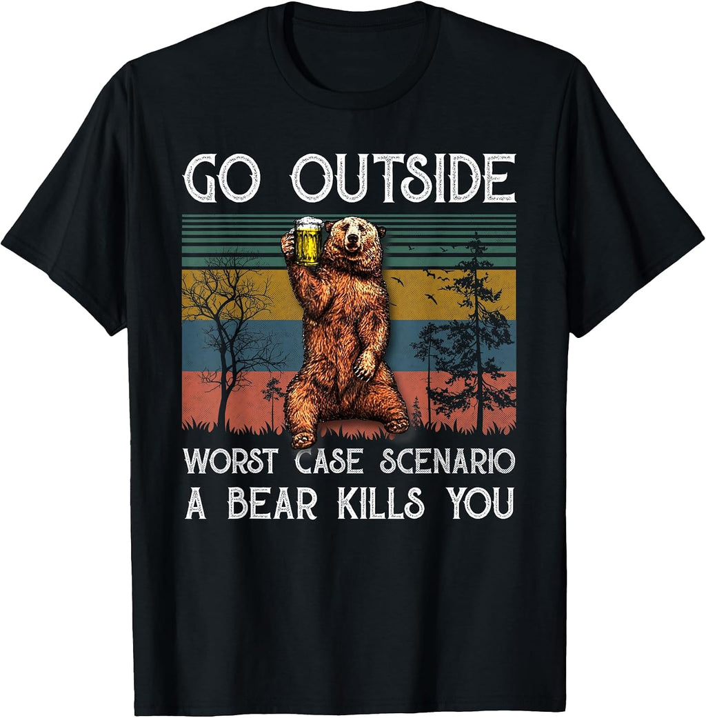 Retro Vintage Funny Quote Bear Shirt Men Gifts