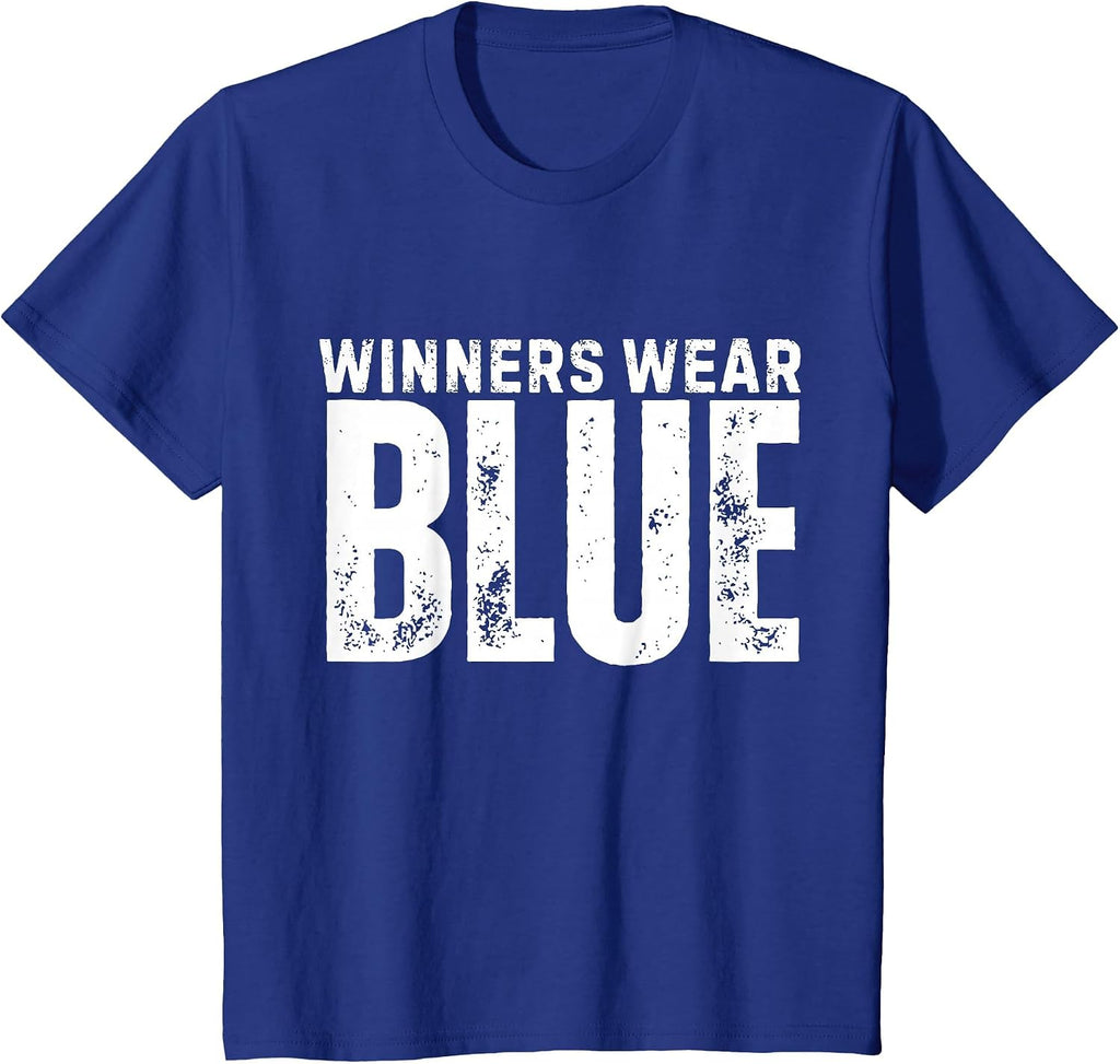 Winners Wear Blue Camp Blue Color Team Game Tee