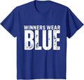 Winners Wear Blue Camp Blue Color Team Game Tee