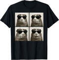 Retro Guinea Pig Portrait with Sunglasses
