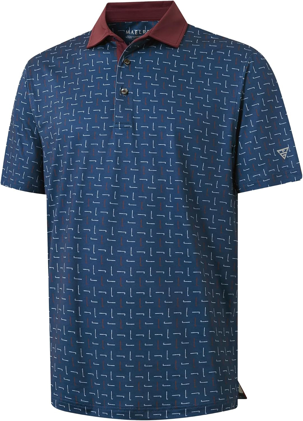 Golf Shirts for Men Short Sleeve Print Patterns Moisture Wicking Performance Lightweight Collared Mens Polo Shirts