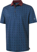 Golf Shirts for Men Short Sleeve Print Patterns Moisture Wicking Performance Lightweight Collared Mens Polo Shirts