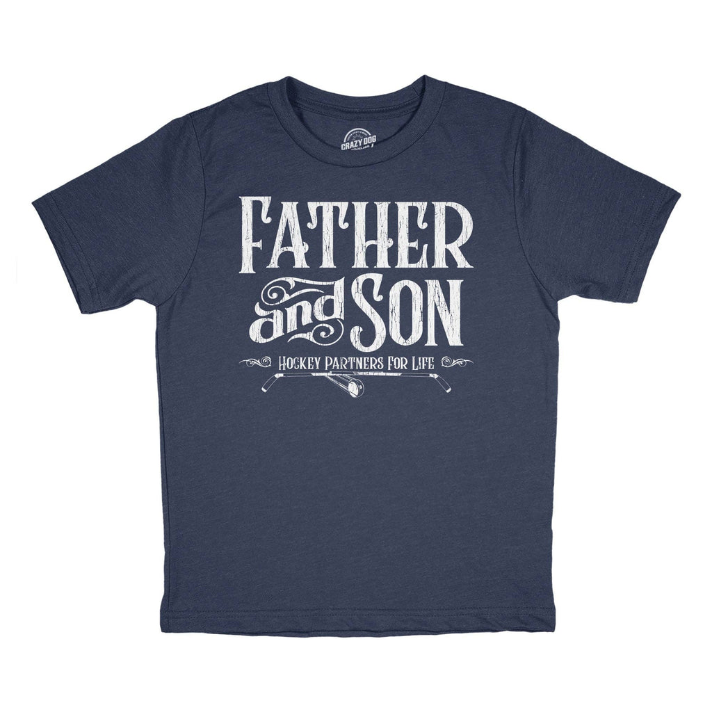 Father and Son Hockey Partners For Life Youth T Shirt