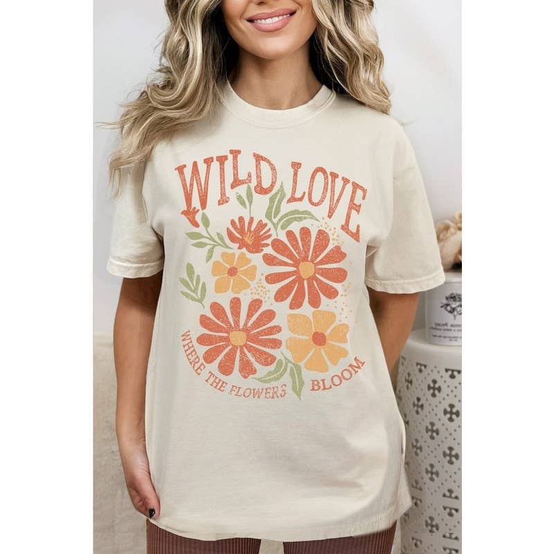 Wild Love Flower Short Sleeve T Shirt
