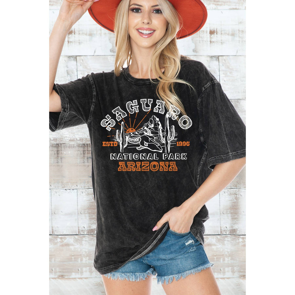 Saguaro Arizona -Unisex Oversized Mineral Wash