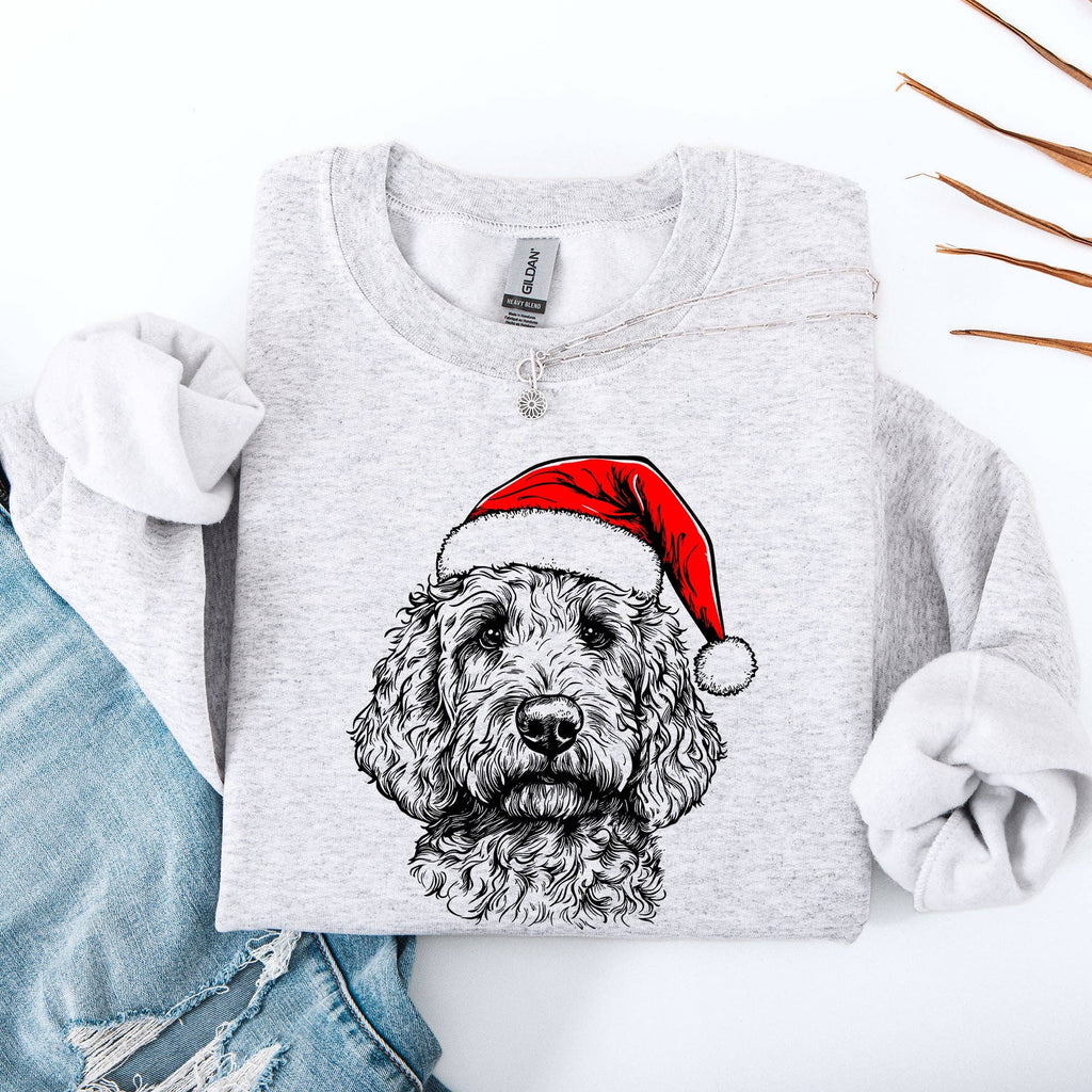 Goldendoodle, Santa, Dog, Christmas Dog Lover Pet Sweatshirt