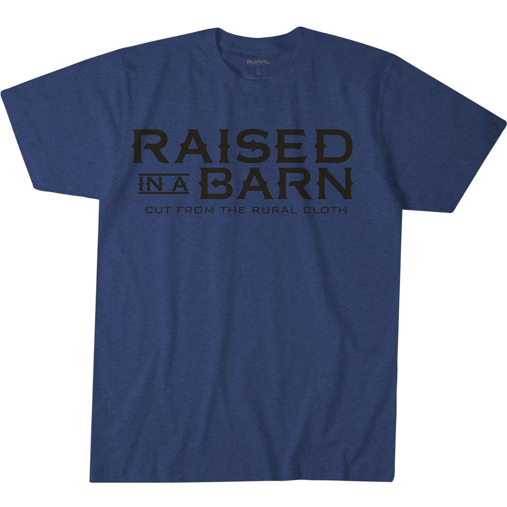 Raised in A Barn Tee-Heather Navy