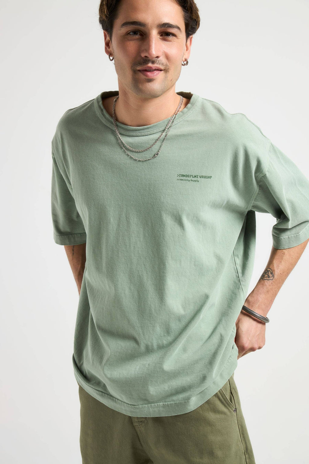 Core Oversized T-Shirt Hedge Green