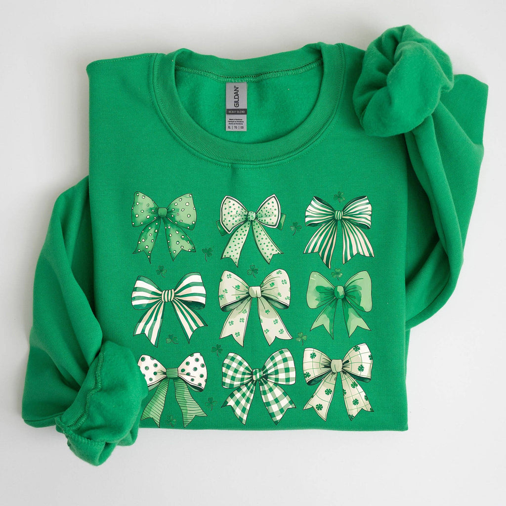 St. Paddy's Day Coquette Shamrock St Patrick's Sweatshirt
