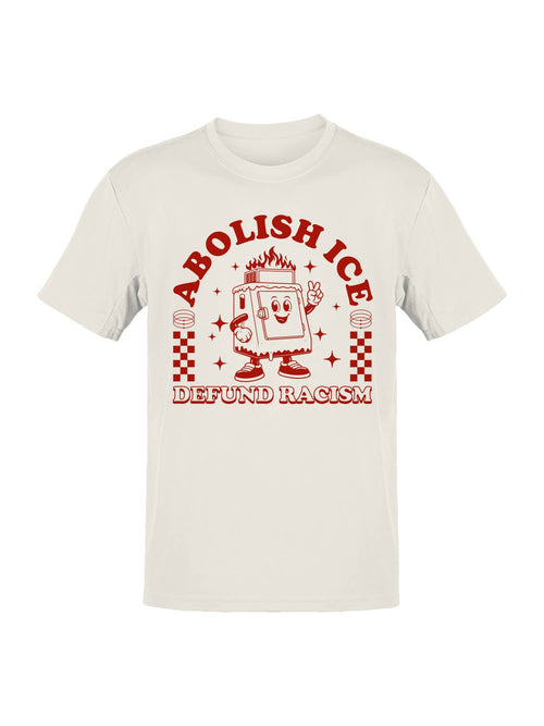 Abolish Ice Defund Racism Men's T-Shirt Off White