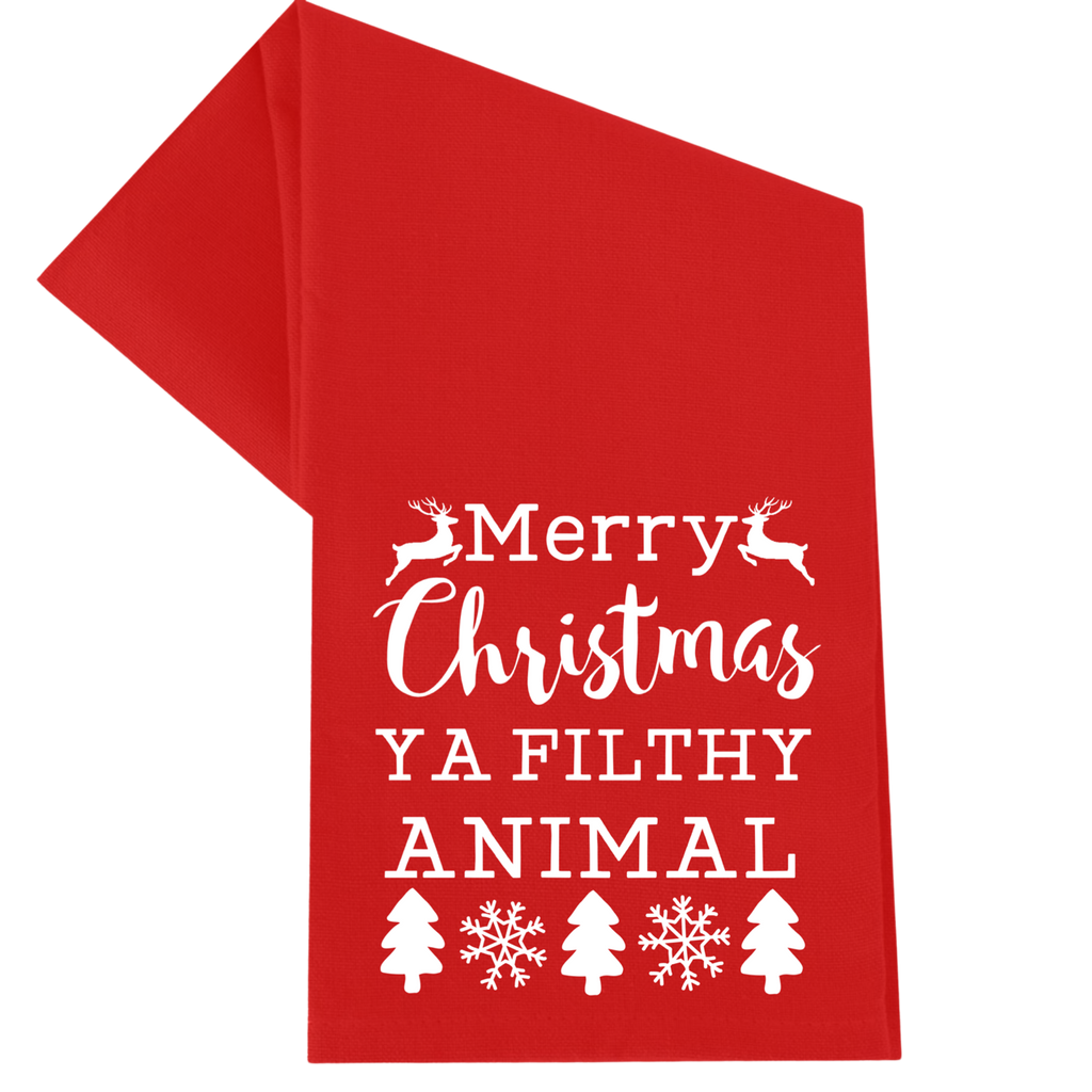 Filthy Animal Christmas Towel