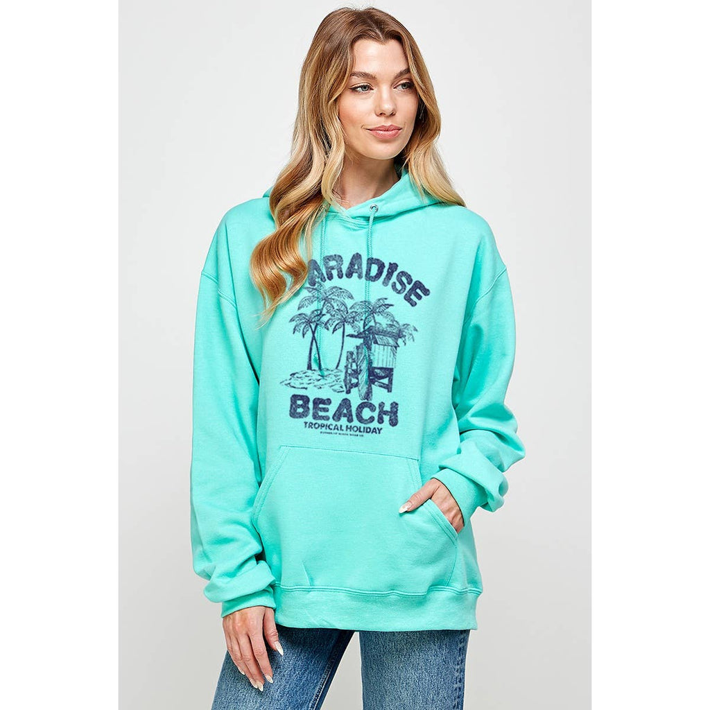 Paradise Beach  Vintage Graphic  Hoodie