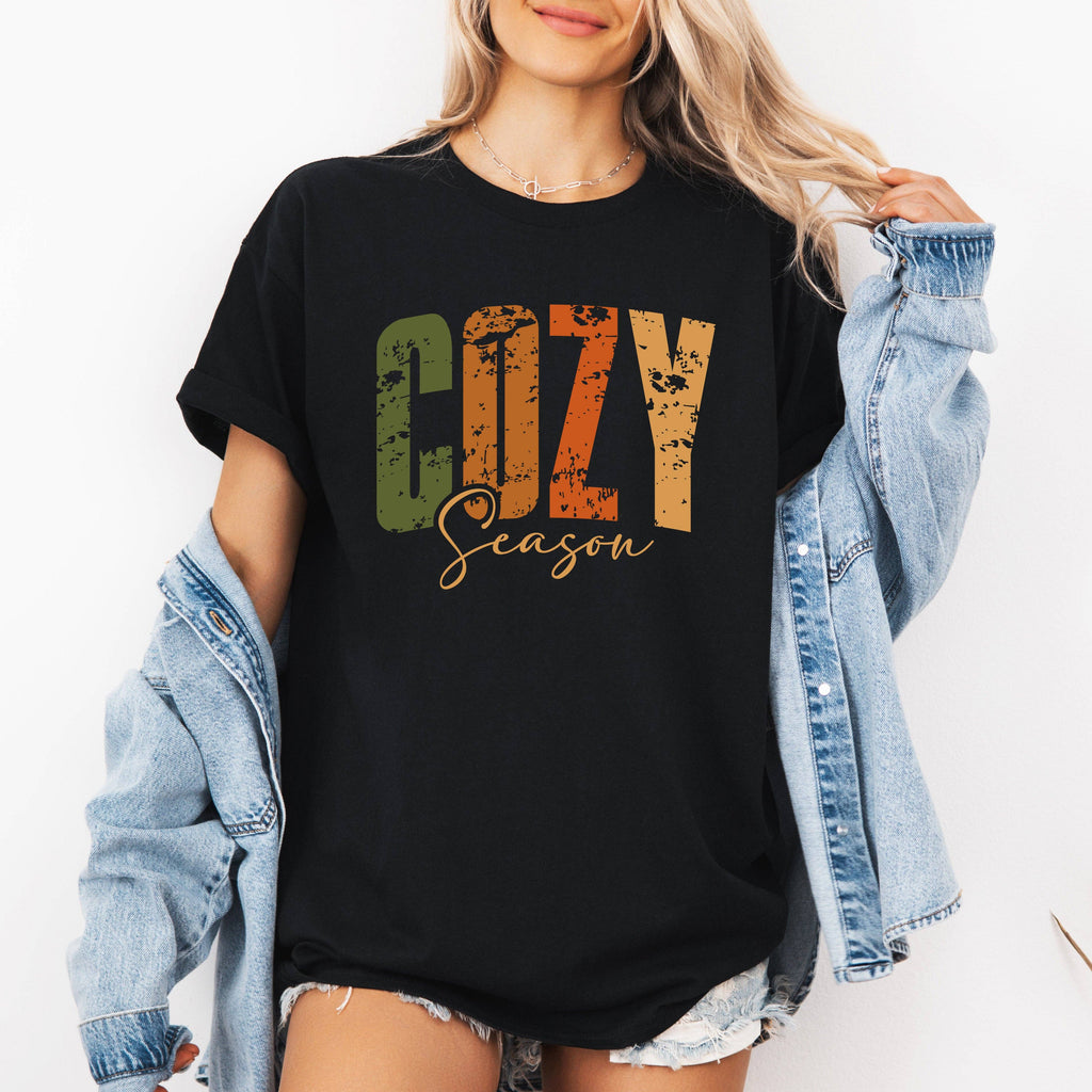 Cozy Season, Fall Vibes, Retro Varsity Autumn Pumpkin Tshirt