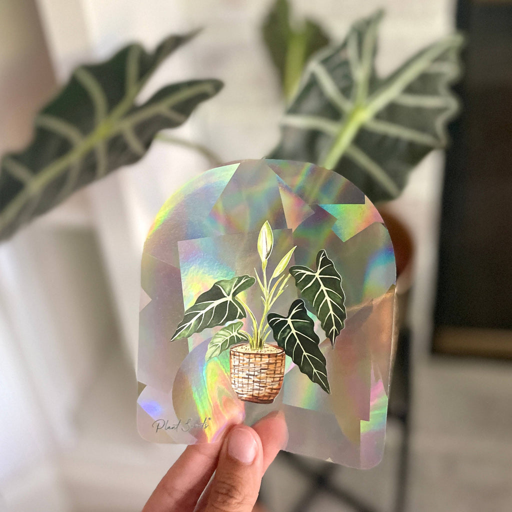 Suncatcher Window Decal Sticker Crystal - Alocasia