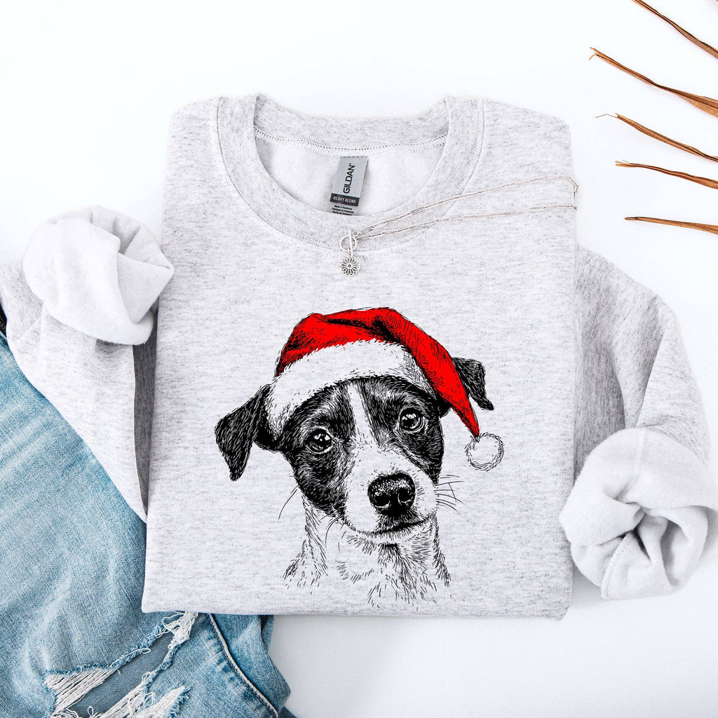 Jack Russell, Santa, Terrier Dog, Christmas, Pet Sweatshirt