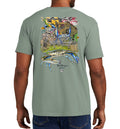 Men's Born Salty Maryland Blue Crab Short Sleeve Garment Dyed Bay Pocket T-Shirt