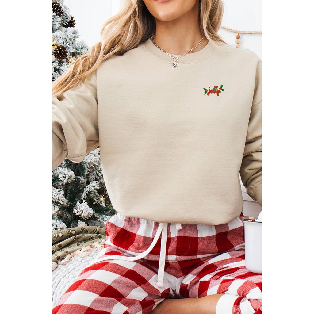 Jolly Embroidery Vintage Graphic Sweatshirts