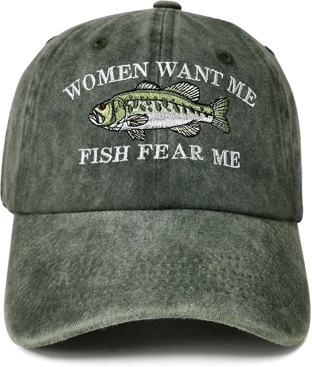 Fish Fear Me Women Want Me Hats
