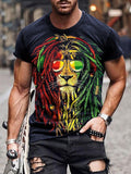 Men's Summer Street Fashion 3D All-Over Print Short Sleeve Crew Neck T-Shirt
