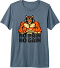 No Pain No Gain Tiger Animal Beast Muscle Training