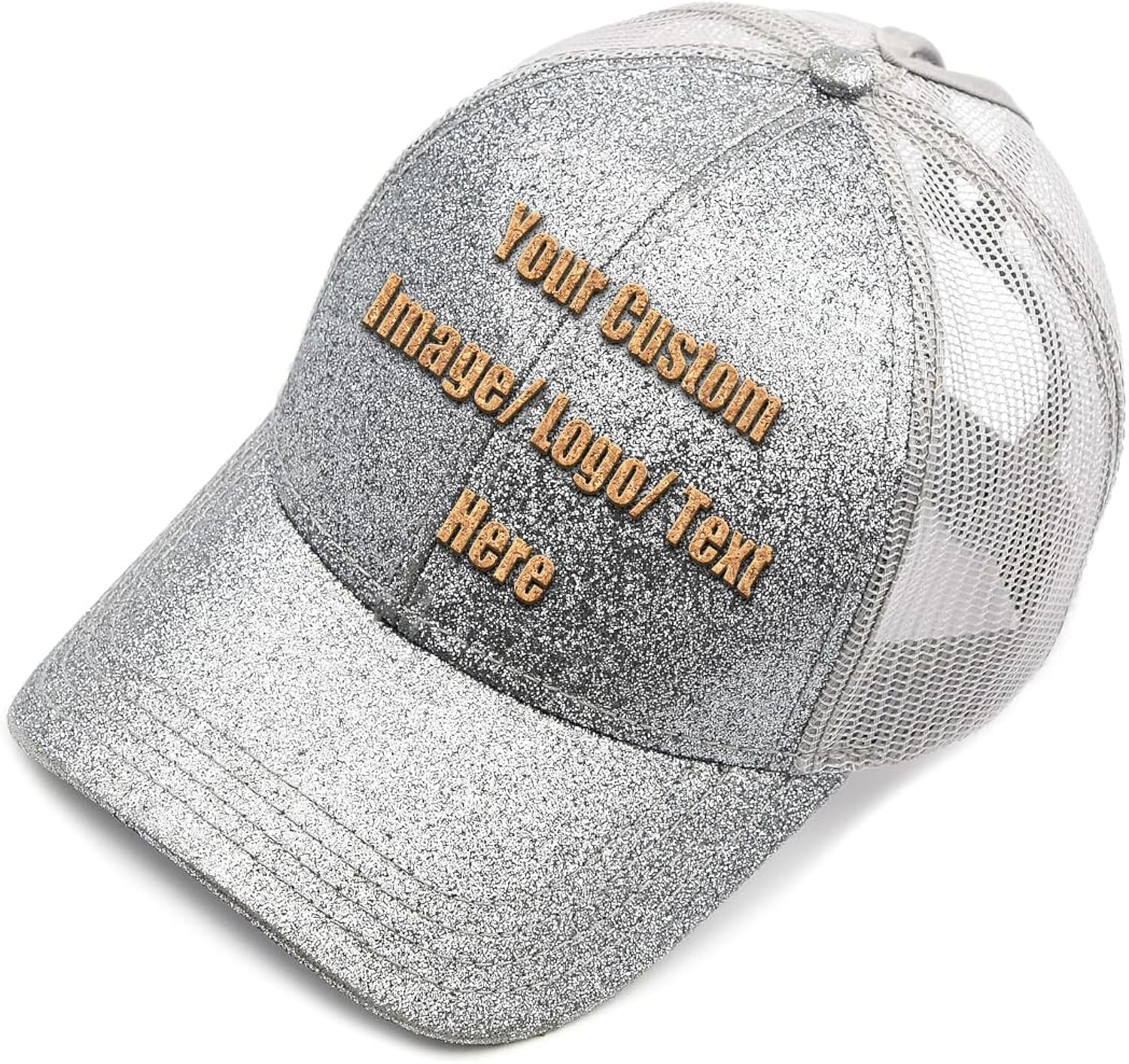 Unisex Custom Baseball Caps Personalized Glitter Trucker Hats Best Mom Ever Gifts Summer Hat Sunshine Add Text or Image Here