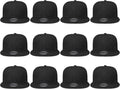 Plain Blank Flat Brim Adjustable Snapback Baseball Caps Wholesale LOT 12 Pack