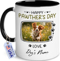 Personalized Dog Gifts - Father's Day Mug For Dog Dad - Unique Custom Coffee Cup With Photo, Name - Pawther's Day Birthday Gifts For Pet Lover, Fur Owner, Men